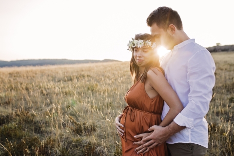 Bourgogne-Franche-Comte France couple portraits just before being parents