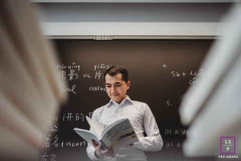 A professional portrait captured in the Chinese Class during a lifestyle business branding session at the Massachusetts Institute of Technology in Boston, Massachusetts.