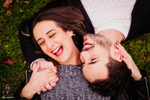 Auvergne-Rhone-Alpes Creative Lifestyle Portrait image of a couple sharing a minute together lying on the floor