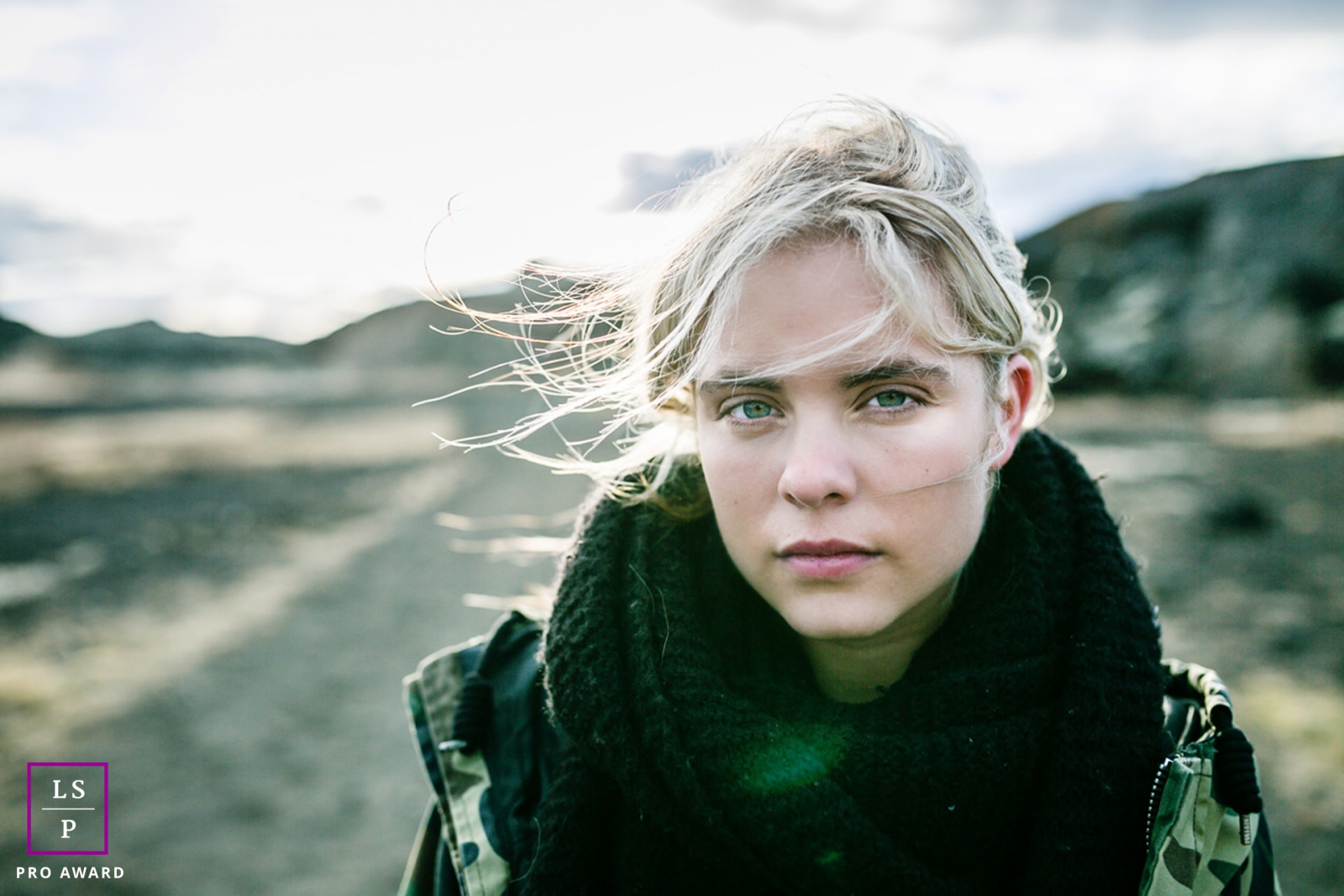 Bourgogne-Franche-Comte France portrait of a teen - Strong girl in the desert of Iceland 