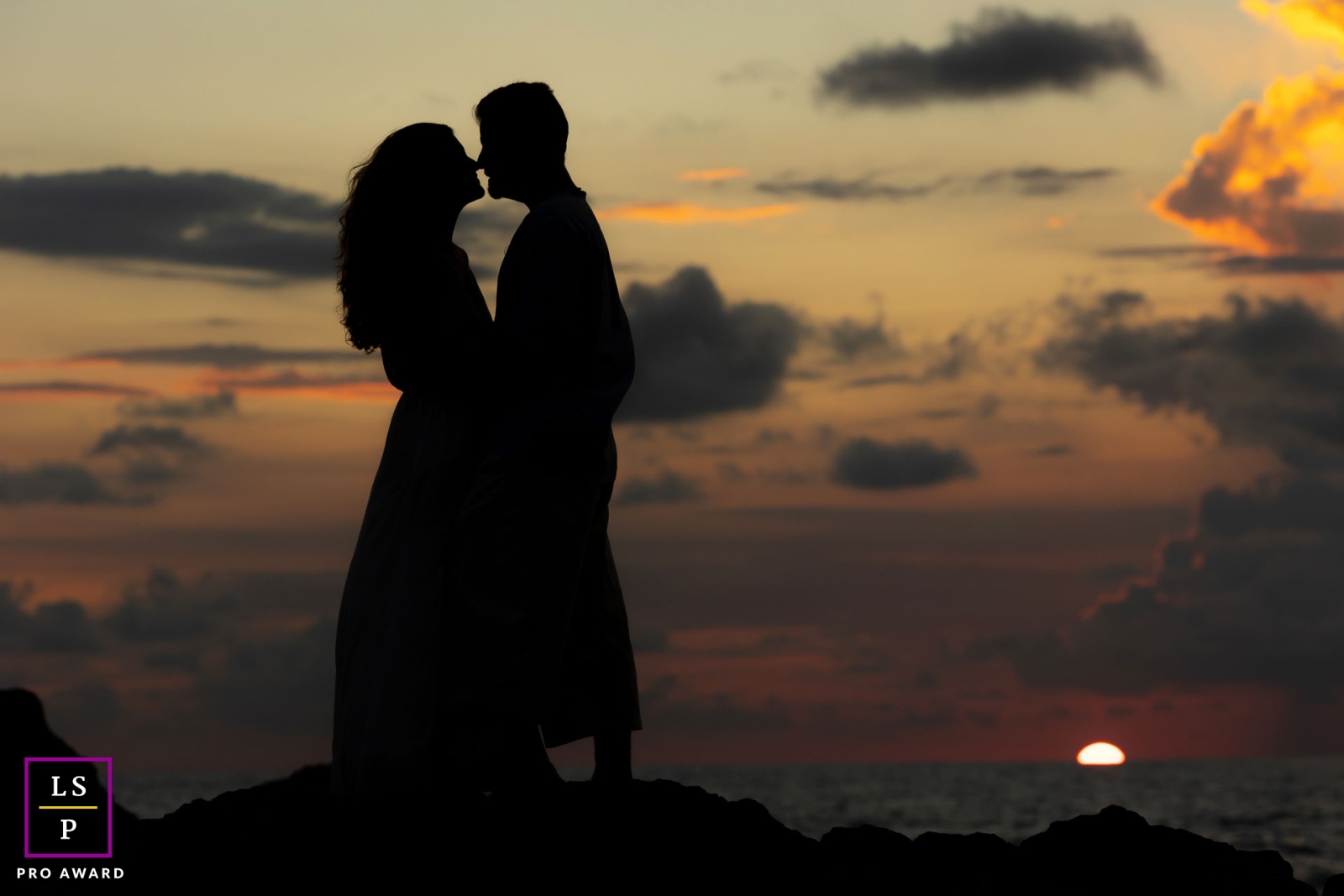 This is a sunset lifestyle Couple Portrait on a Beach in Costa Rica