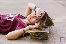 Lisbon Teen Lifestyle Portraits in Portugal - Photo contains: senior, picture, skateboard, concrete, creative, shoot