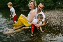 lifestyle picture of a family who have fun in the water to escape mosquitoes This is a lifestyle picture of a family who have fun in the water to escape mosquitoes in Doubs, France