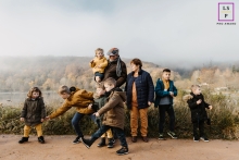 An Ain lifestyle family portrait on a chilly day in France