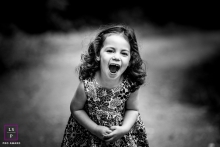 An Ardeche lifestyle photography shoot portraying a young girl enjoying a joke