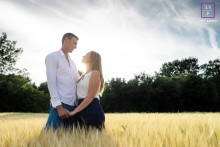 Cote-d'Or pure love on display during a Bourgogne-Franche-Comte portrait session outdoors in a grass field