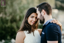 A Herault couple portrait outdoors in the gentle winds of Occitanie