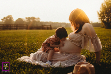Hamilton Expectant Mother with Child, Awaiting New Life In Hamilton, ON, an expectant mother enjoys a tender session with son.